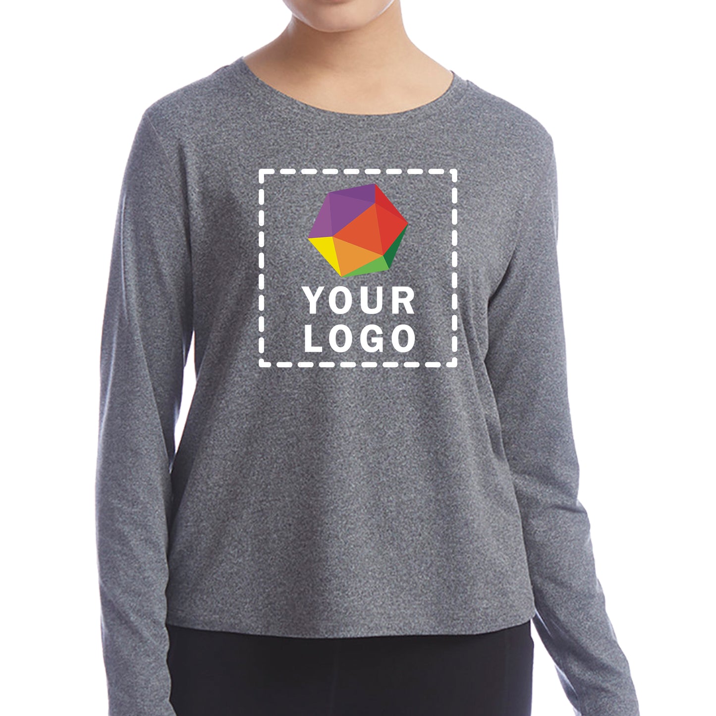 Champion Custom Printed Ladies' Cutout Long Sleeve T-Shirt - CHP140