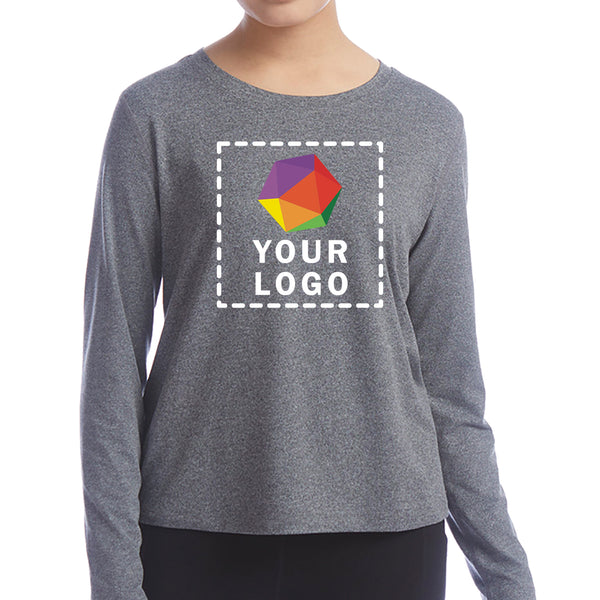 Champion Custom Printed Ladies' Cutout Long Sleeve T-Shirt - CHP140