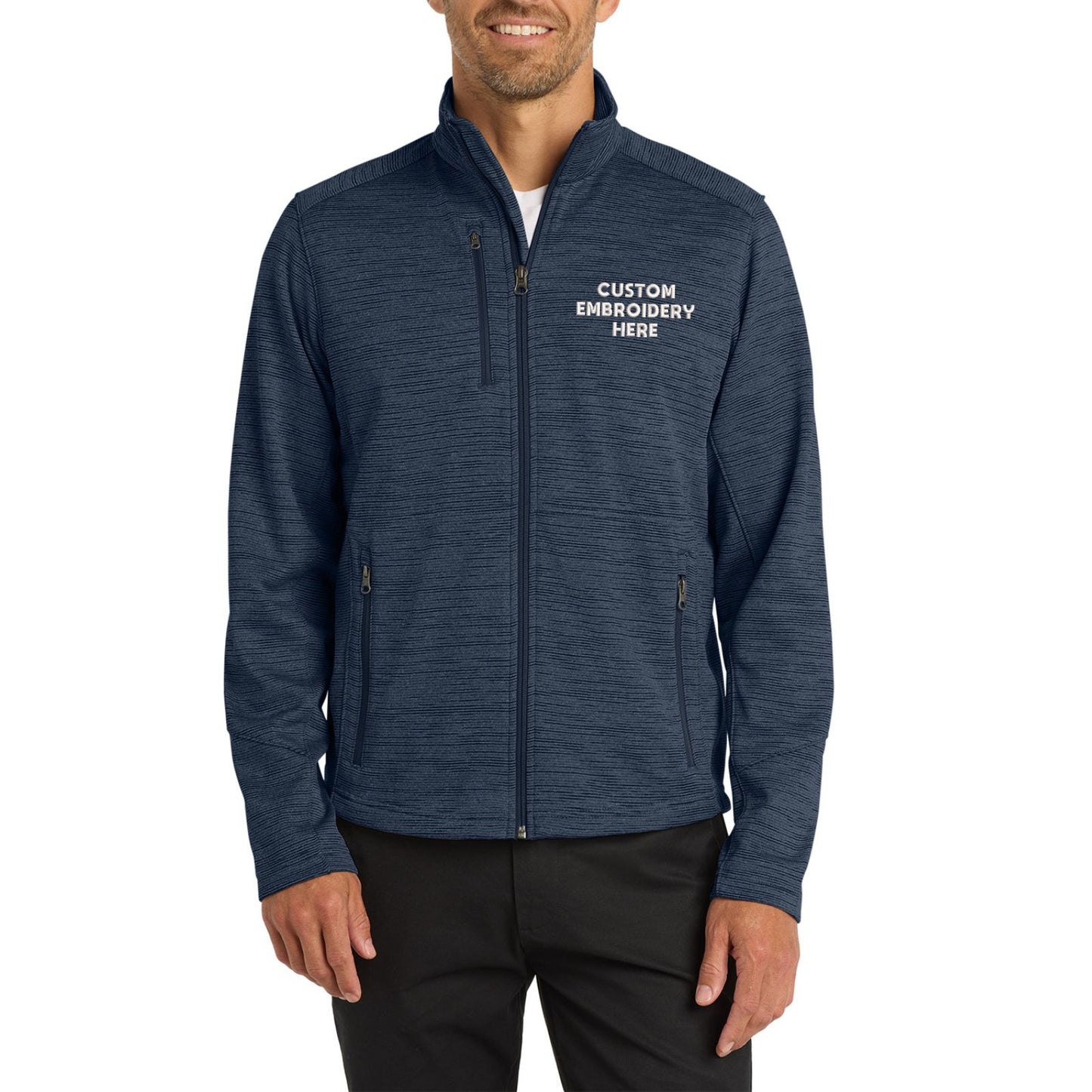 Port Authority® Custom Embroidered Digi Stripe Fleece Jacket - F231