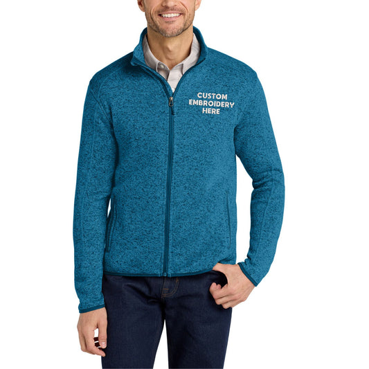 Port Authority® Custom Embroidered Sweater Fleece Jacket - F232
