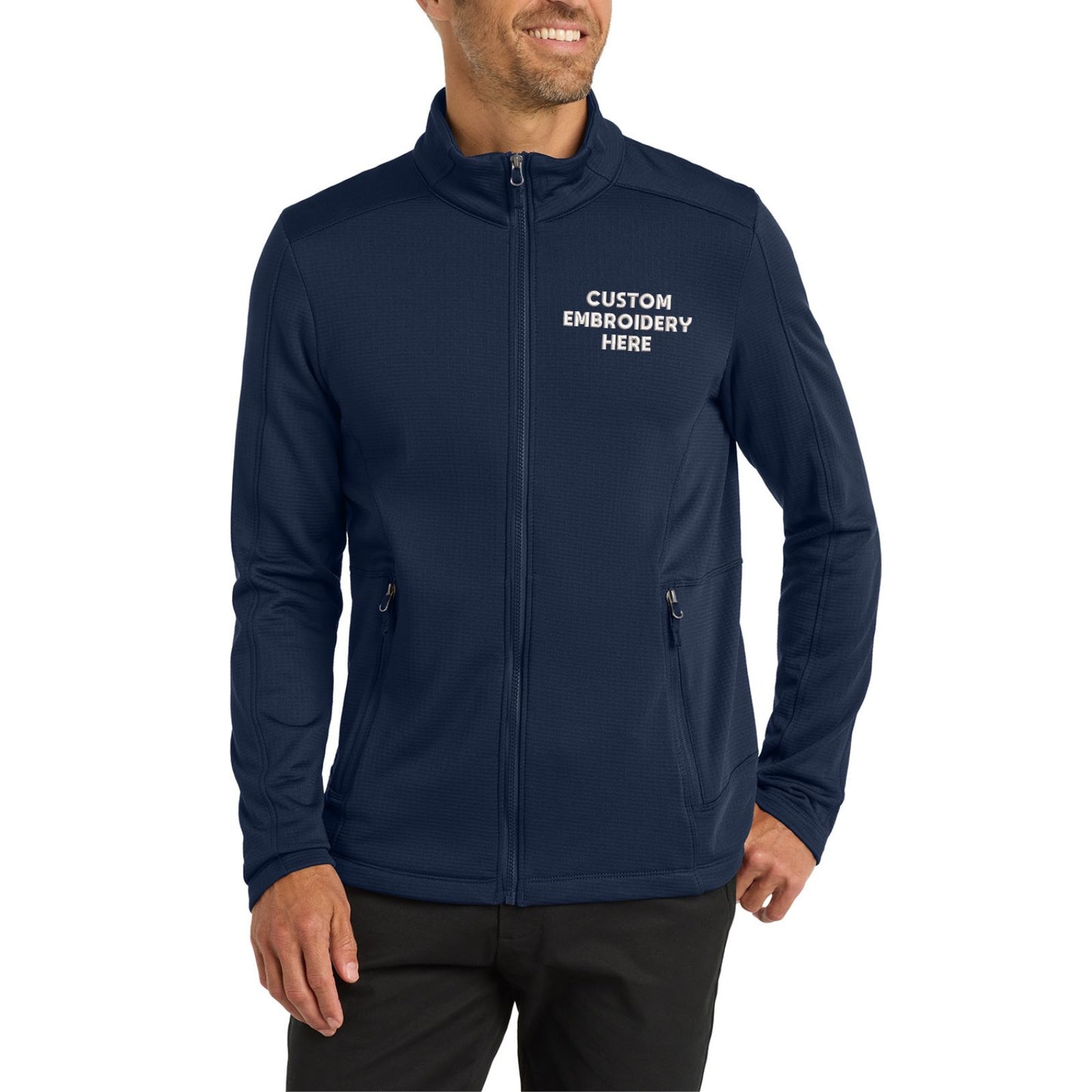 Port Authority® Custom Embroidered Grid Fleece Jacket - F239