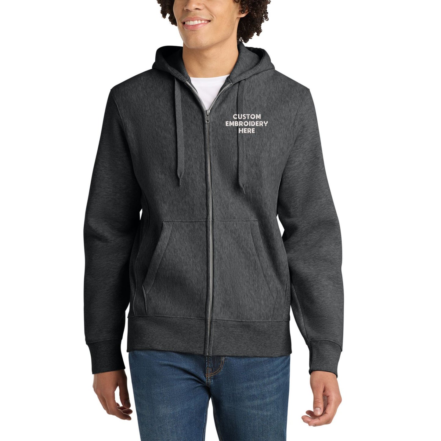 Sport-Tek® Custom Embroidered Super Heavyweight Full-Zip Hooded Sweatshirt - F282