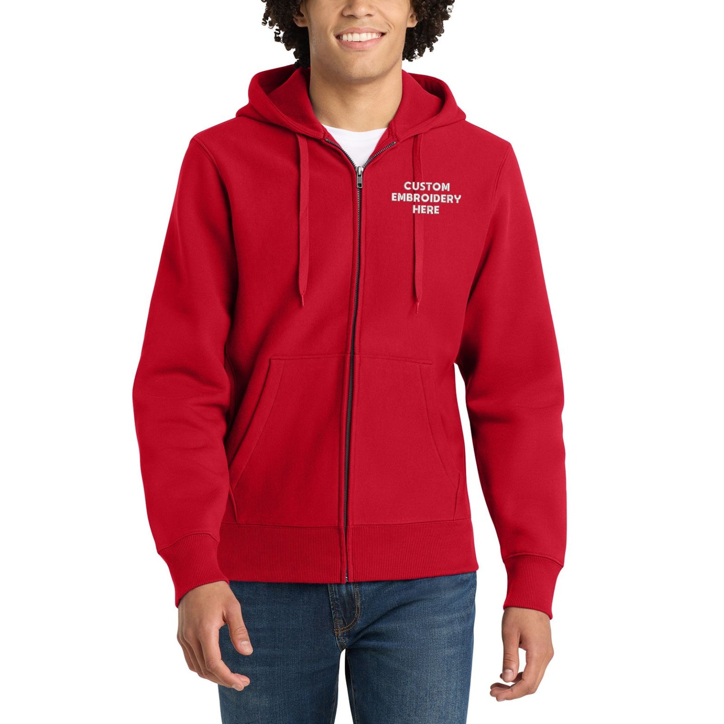 Sport-Tek® Custom Embroidered Super Heavyweight Full-Zip Hooded Sweatshirt - F282