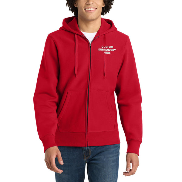 Sport-Tek® Custom Embroidered Super Heavyweight Full-Zip Hooded Sweatshirt - F282