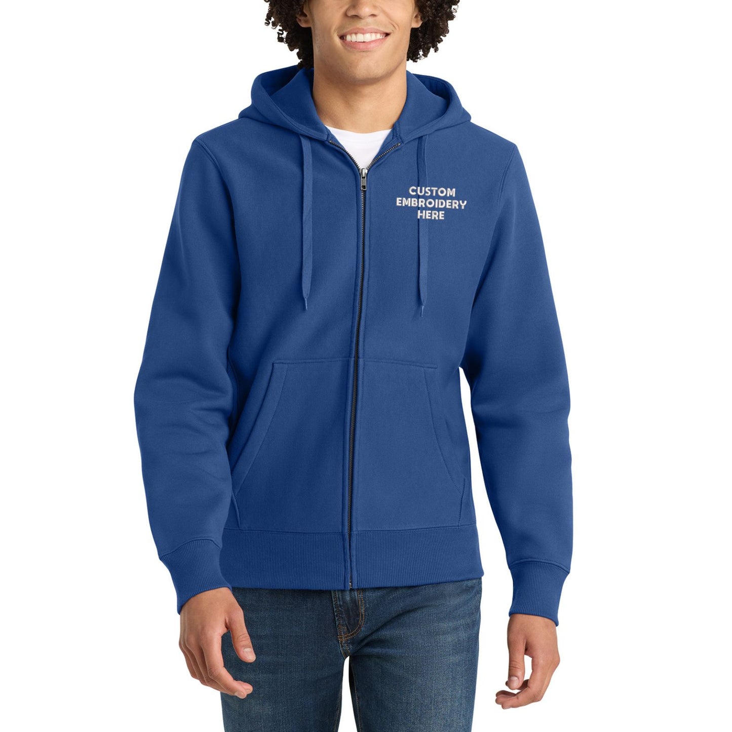 Sport-Tek® Custom Embroidered Super Heavyweight Full-Zip Hooded Sweatshirt - F282