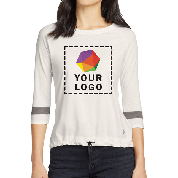 New Era® Custom Printed Women's Tri-Blend 3/4-Sleeve Tee - LNEA136
