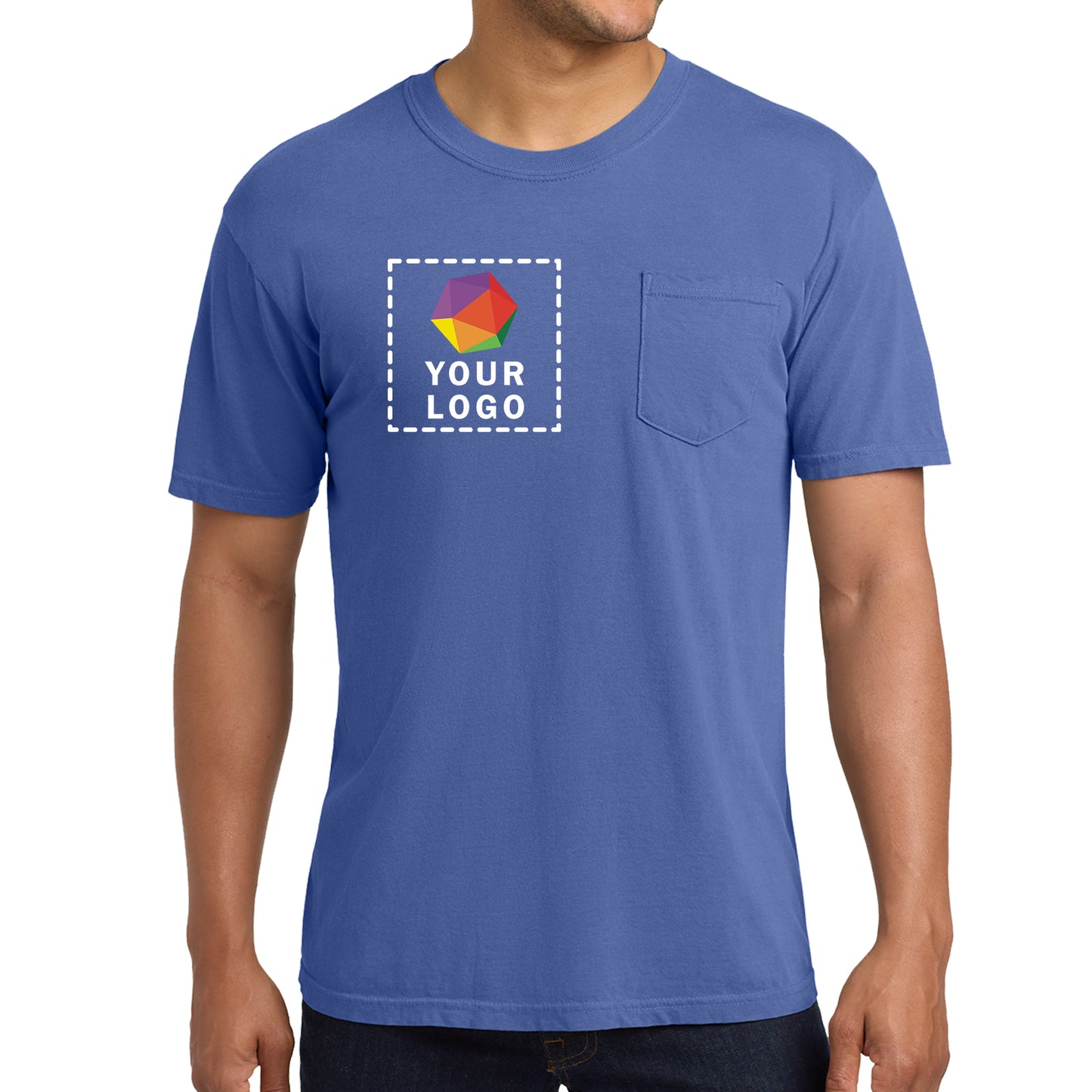 Comfort Colors® Custom Printed Heavyweight Ring Spun Pocket Tee - 6030