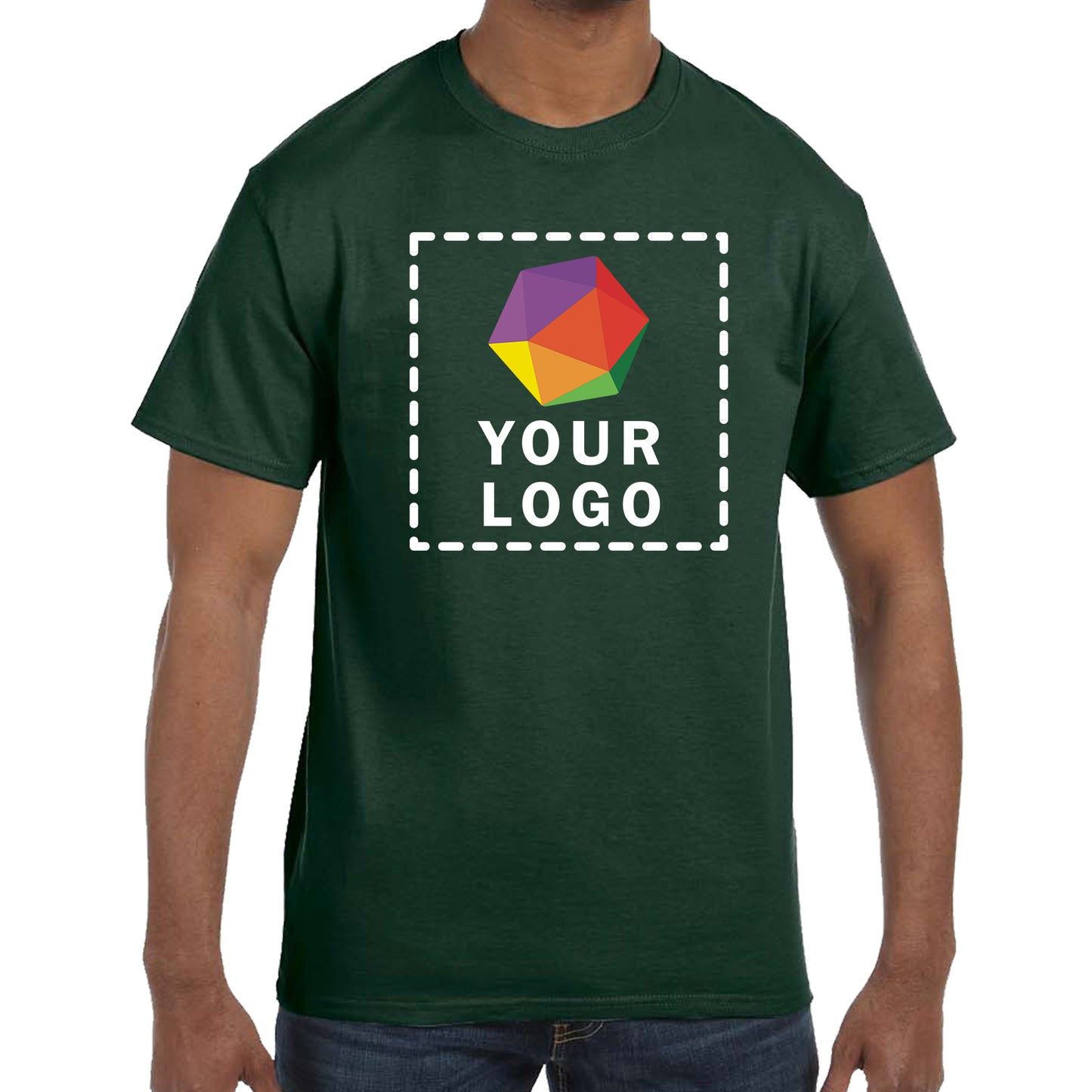 Jerzees® Dri-Power® 50/50 Cotton/Poly Custom Printed T-Shirt. 29M