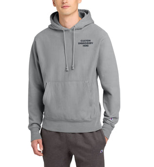 Champion® Reverse Weave® Custom Embroidered Garment-Dyed Hooded Sweatshirt - GDS101