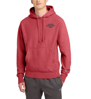 Champion® Reverse Weave® Custom Embroidered Garment-Dyed Hooded Sweatshirt - GDS101