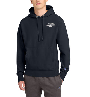 Champion® Reverse Weave® Custom Embroidered Garment-Dyed Hooded Sweatshirt - GDS101