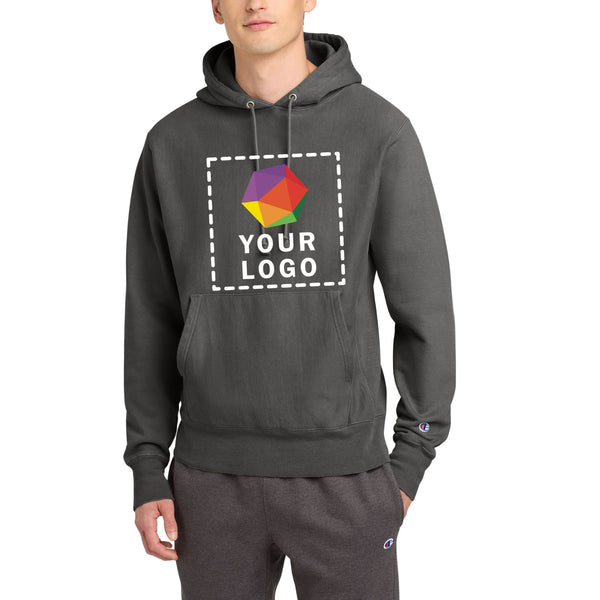 Champion® Reverse Weave® Custom Printed Garment-Dyed Hooded Sweatshirt - GDS101