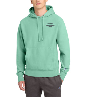 Champion® Reverse Weave® Custom Embroidered Garment-Dyed Hooded Sweatshirt - GDS101