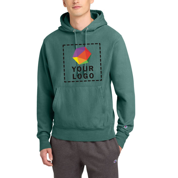 Champion® Reverse Weave® Custom Printed Garment-Dyed Hooded Sweatshirt - GDS101