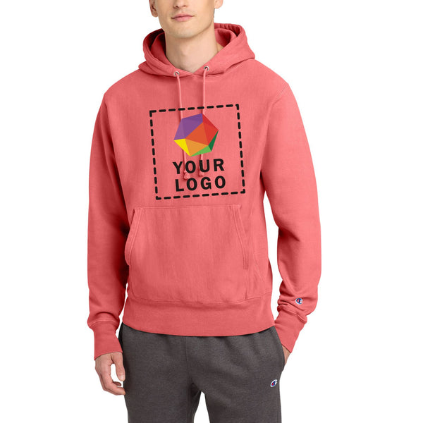 Champion® Reverse Weave® Custom Printed Garment-Dyed Hooded Sweatshirt - GDS101