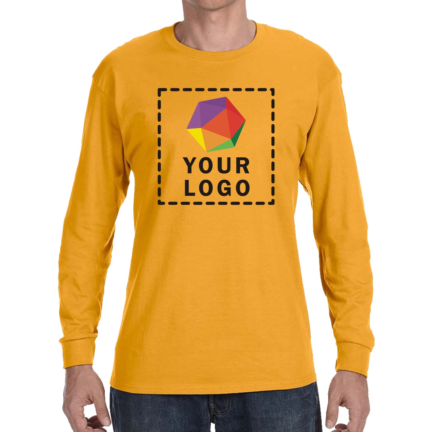 Gildan Custom Printed Adult Heavy Cotton™ Long-Sleeve T-Shirt - G5400