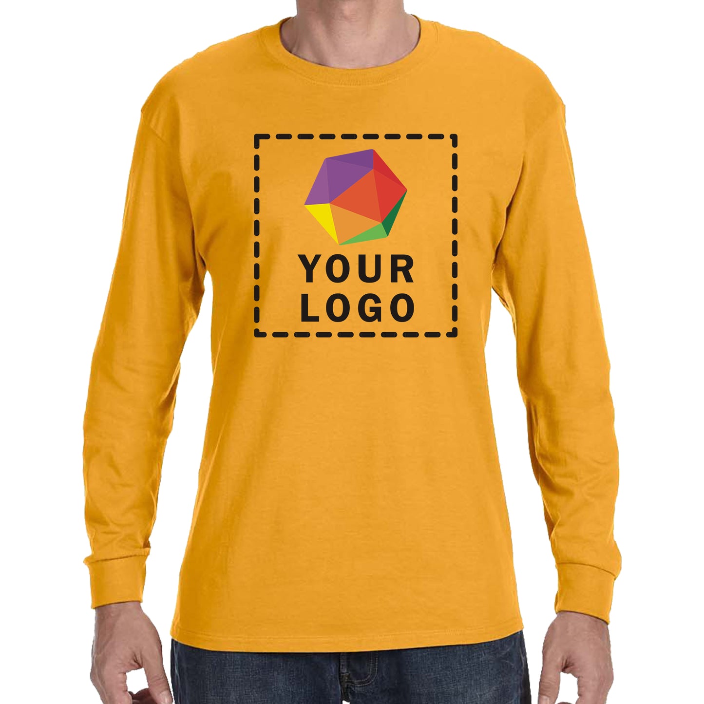 Jerzees® Dri-Power® 50/50 Cotton/Poly Custom Printed Long Sleeve T-Shirt. 29LS