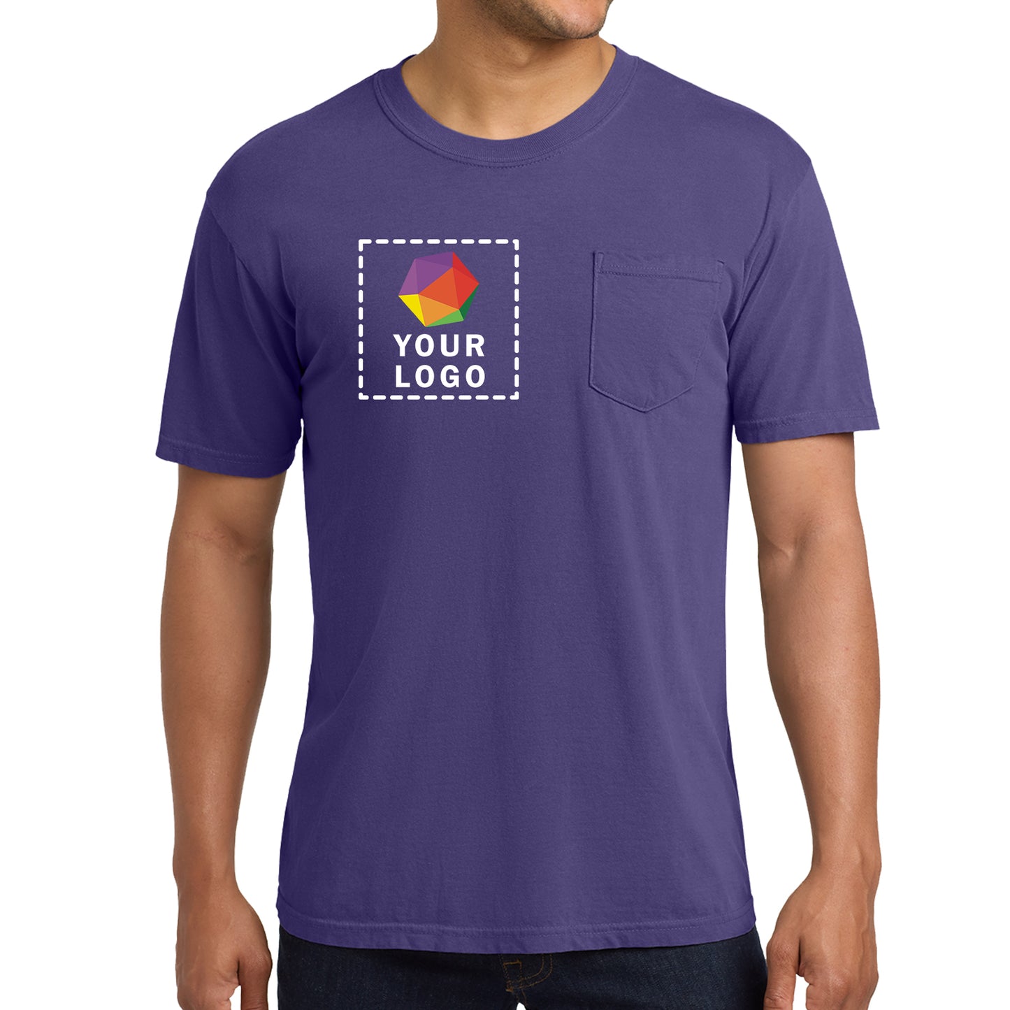 Comfort Colors® Custom Printed Heavyweight Ring Spun Pocket Tee - 6030