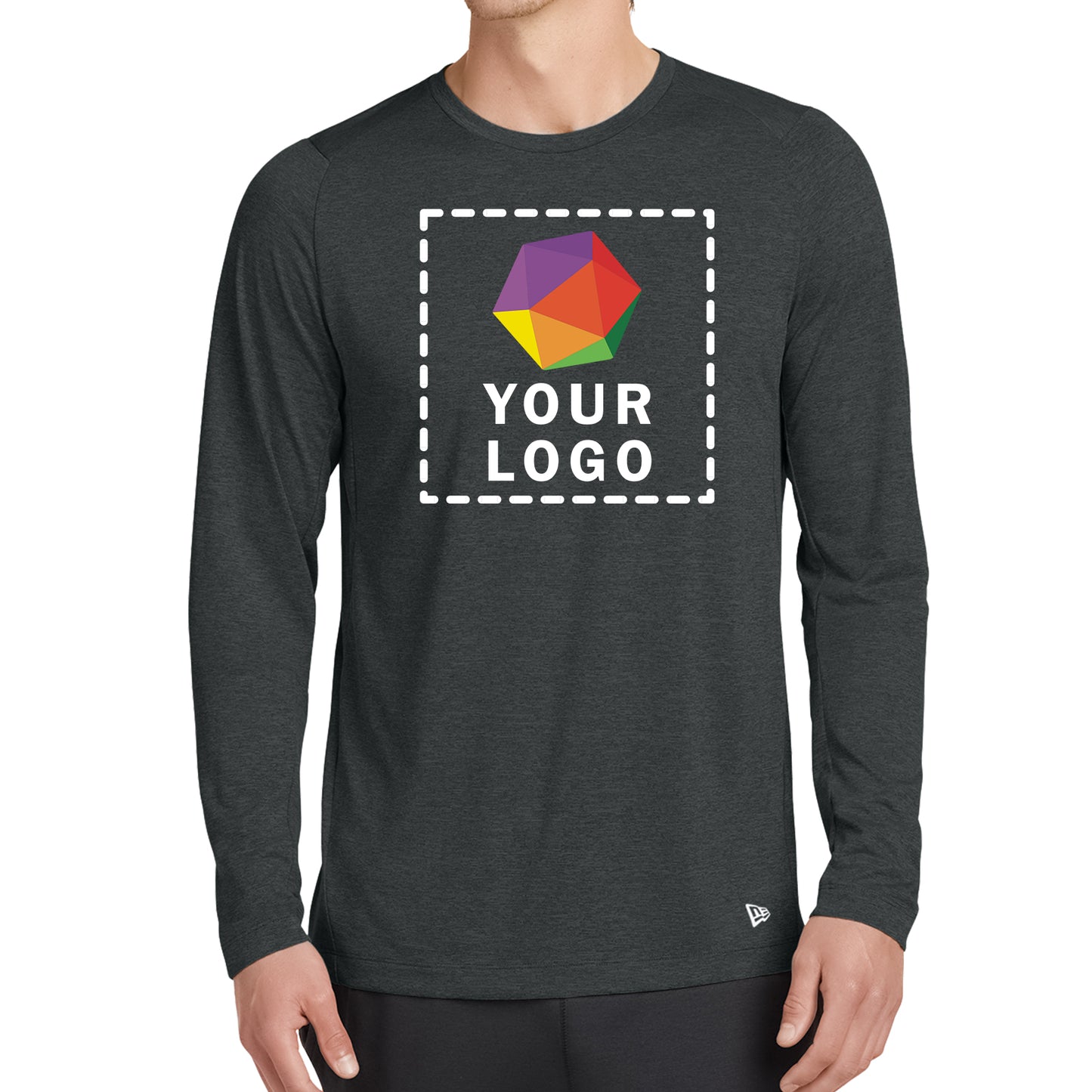 New Era® Series Custom Printed Performance Long Sleeve Crew Tee - NEA201