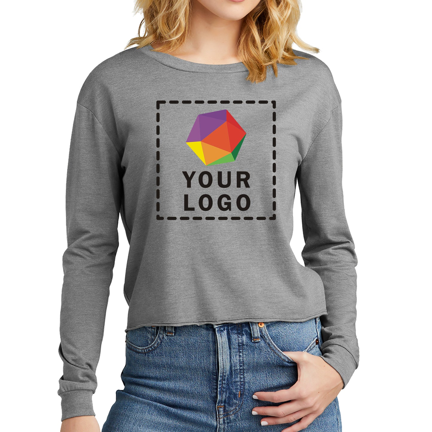 District® Custom Printed Women’s Perfect Tri® Midi Long Sleeve Tee - DT141