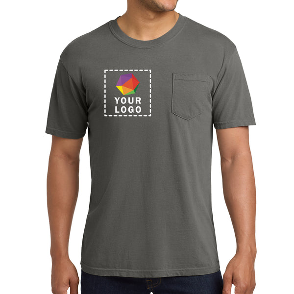 Comfort Colors® Custom Printed Heavyweight Ring Spun Pocket Tee - 6030