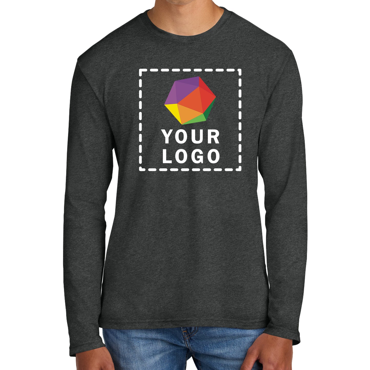District® Custom Printed Perfect Weight ® Long Sleeve Tee - DT105