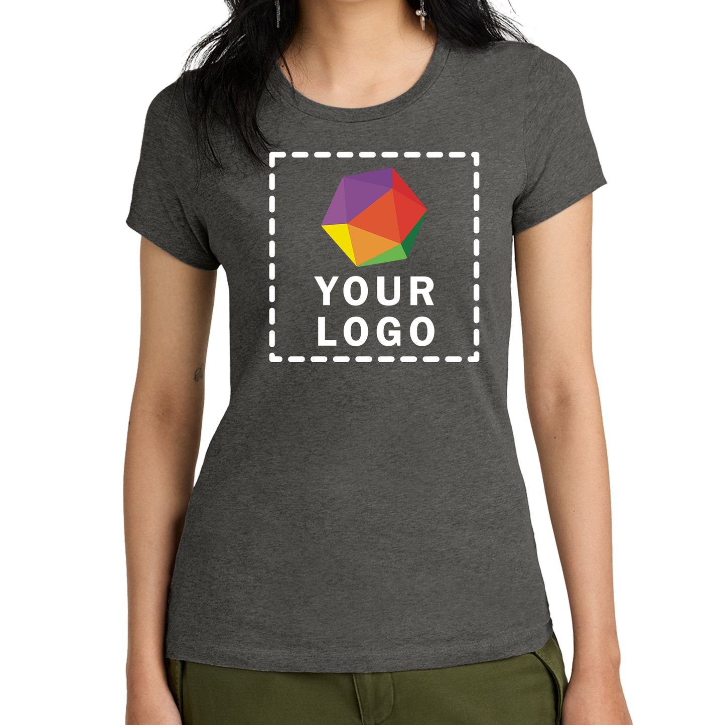 District® Custom Printed Women’s Perfect Weight ® Tee - DM104L