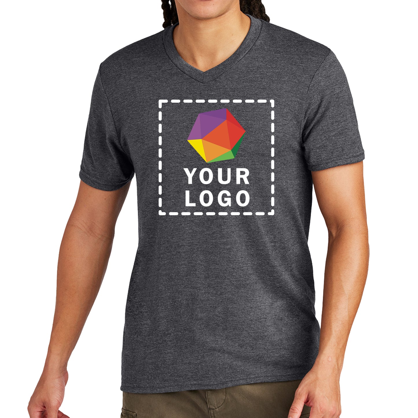 District® Custom Printed Very Important Tee ® V-Neck - DT6500