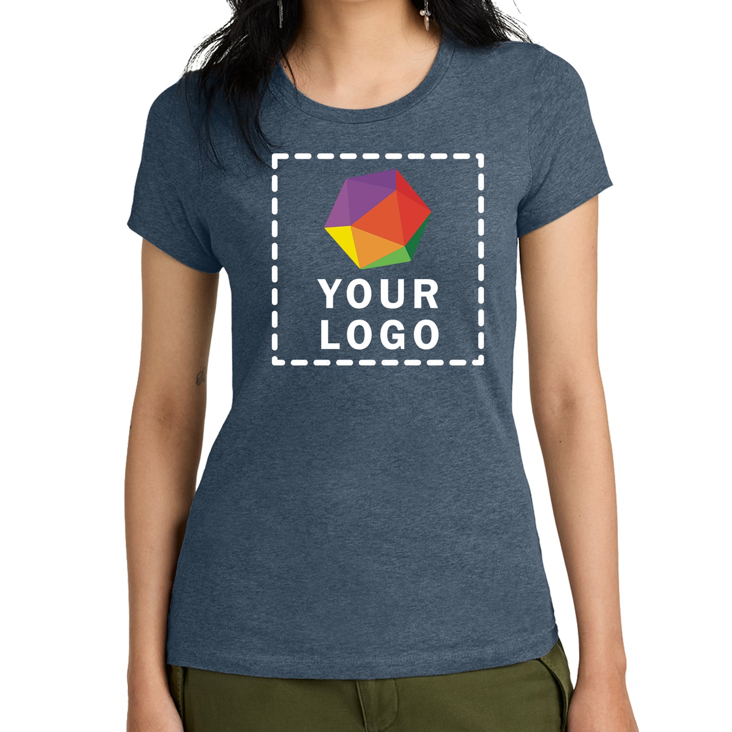 District® Custom Printed Women’s Perfect Weight ® Tee - DM104L