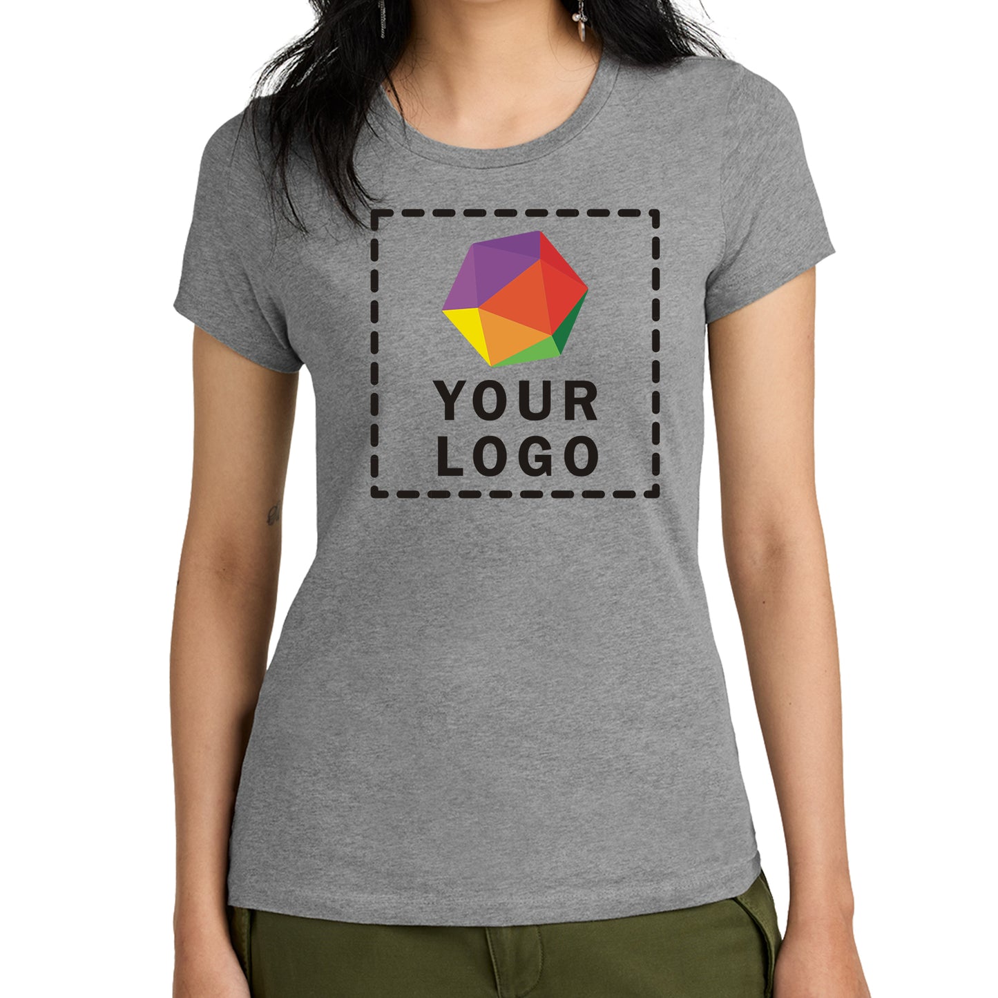 District® Custom Printed Women’s Perfect Weight ® Tee - DM104L