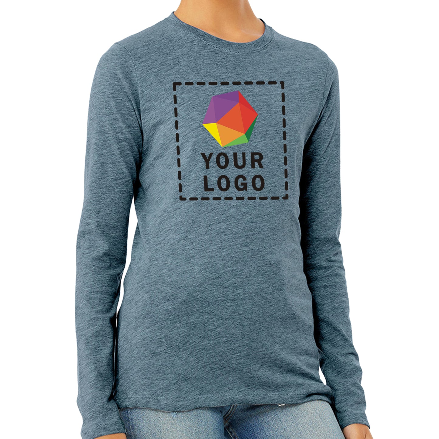 Bella + Canvas Custom Printed Ladies Jersey Long-Sleeve T-Shirt - B6500