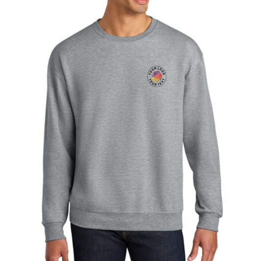 Jerzees Ultimate™ Unisex CVC Ring Spun Custom Embroidered Crewneck Sweatshirt - IC48M