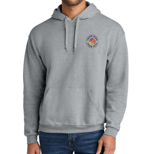 Jerzees Ultimate™ Unisex CVC Ring Spun Custom Embroidered Hooded Sweatshirt - IC49M