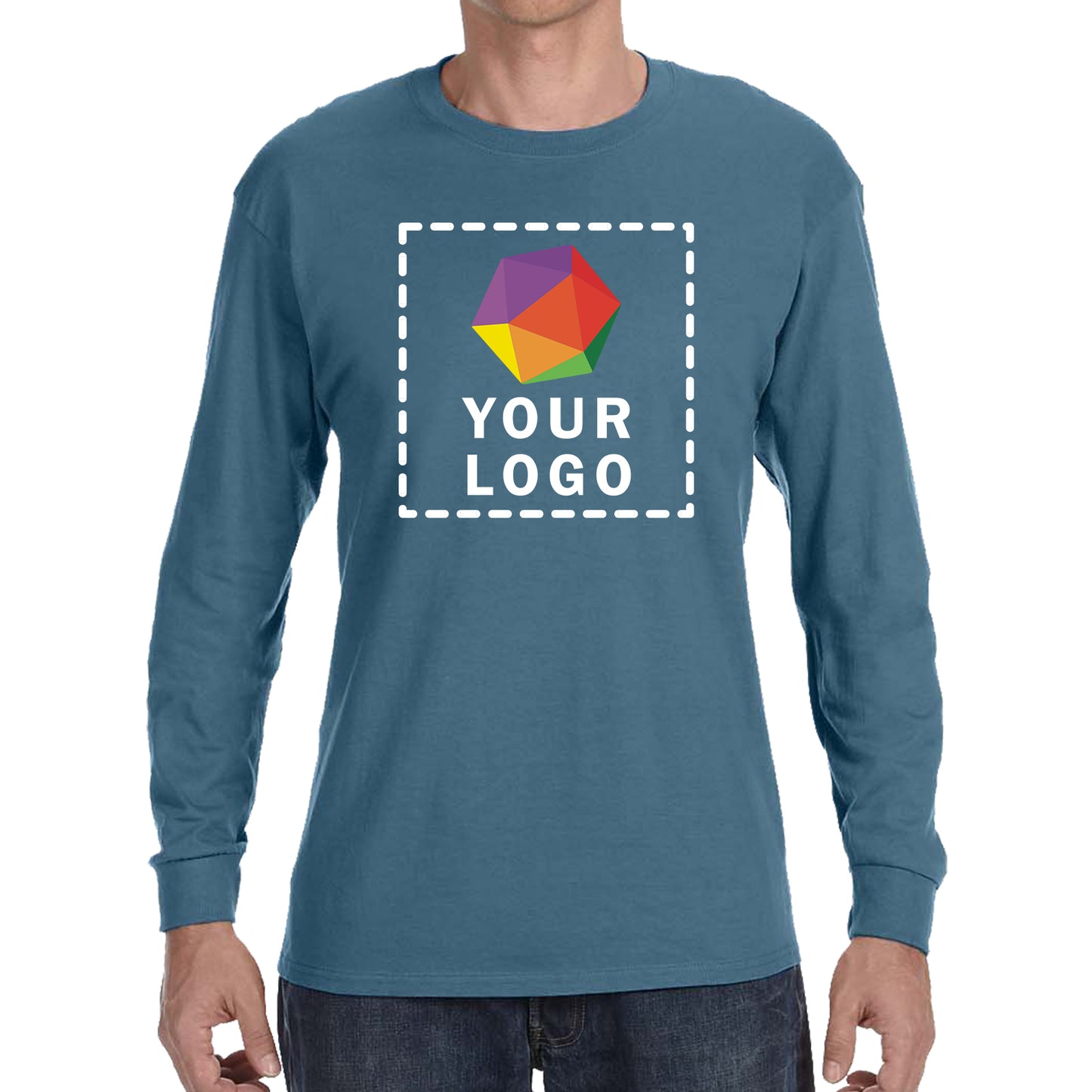 Gildan Custom Printed Adult Heavy Cotton™ Long-Sleeve T-Shirt - G5400