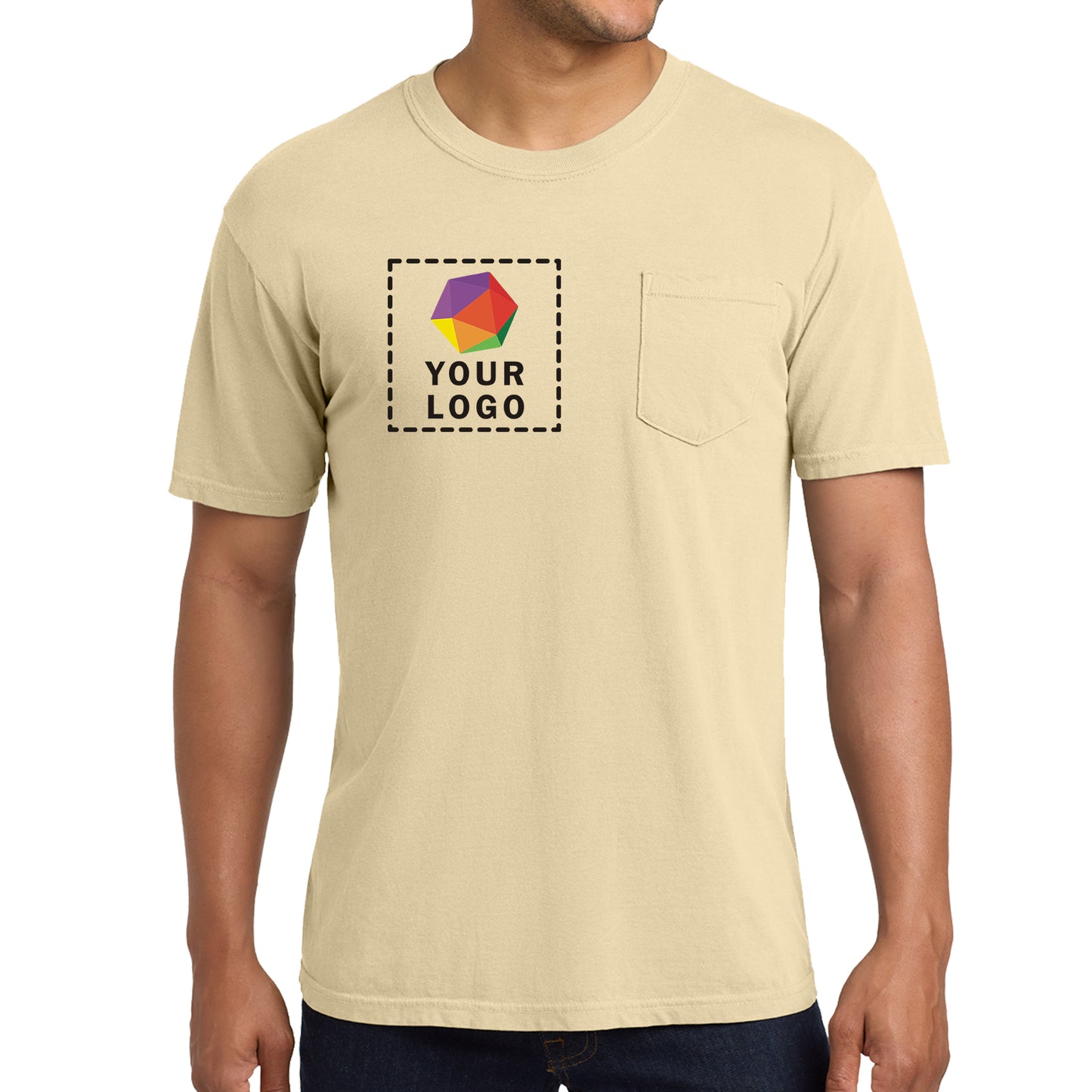 Comfort Colors® Custom Printed Heavyweight Ring Spun Pocket Tee - 6030