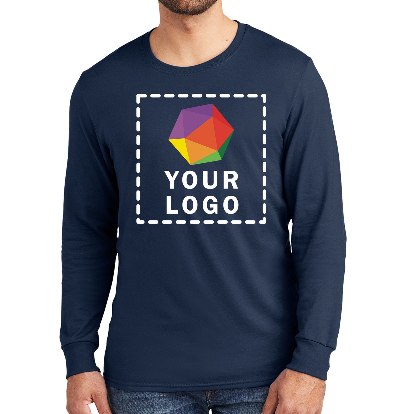 Jerzees® Premium Blend Ring Spun Custom Printed Long Sleeve T-Shirt. 560LS