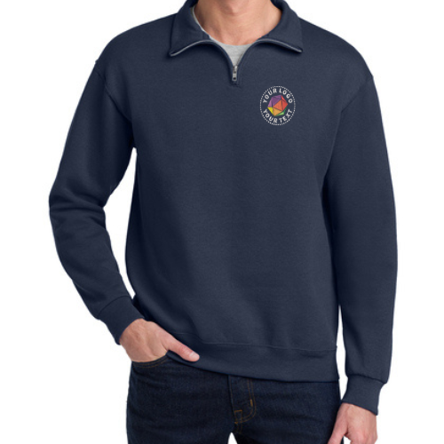 Jerzees®  Custom Embroidered NuBlend® 1/4-Zip Cadet Collar Sweatshirt - 995M
