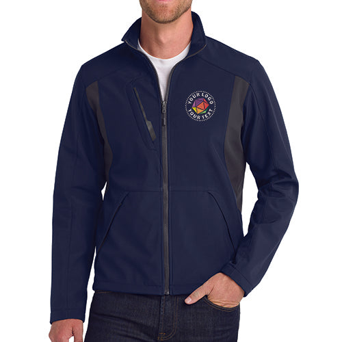 Port Authority® Custom Embroidered Back-Block Soft Shell Jacket - J336