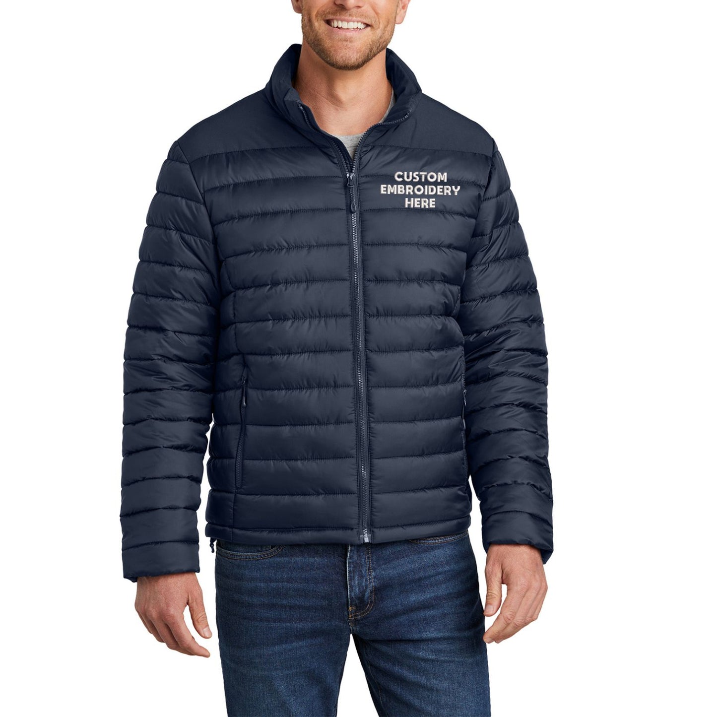 Port Authority® Custom Embroidered Horizon Puffy Jacket - J364