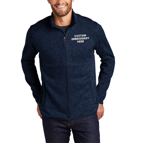 Port Authority® Custom Embroidered Sweater Fleece Jacket - F232