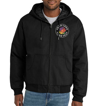 CornerStone® Custom Embroidered Duck Cloth Hooded Work Jacket - J763H