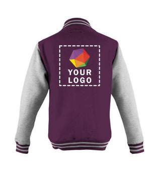 Just Hoods By AWDis Custom Embroidered Men's Heavyweight Letterman Jacket - JHA043