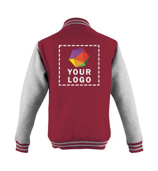 Just Hoods By AWDis Custom Embroidered Men's Heavyweight Letterman Jacket - JHA043