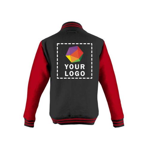 Just Hoods By AWDis Custom Embroidered Men's Heavyweight Letterman Jacket - JHA043