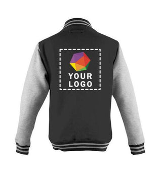 Just Hoods By AWDis Custom Embroidered Men's Heavyweight Letterman Jacket - JHA043