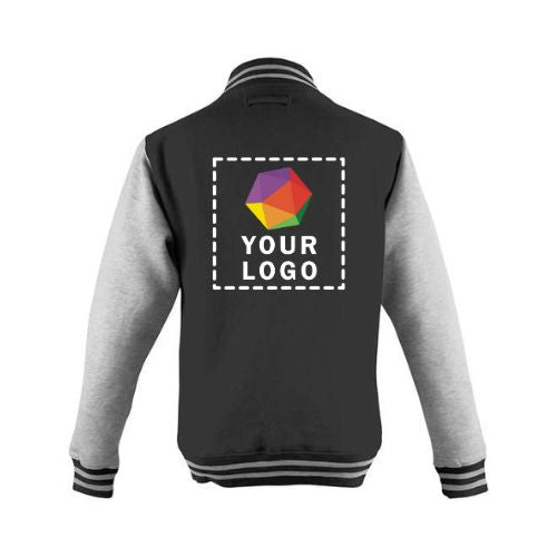 Just Hoods By AWDis Custom Embroidered Men's Heavyweight Letterman Jacket - JHA043