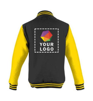 Just Hoods By AWDis Custom Embroidered Men's Heavyweight Letterman Jacket - JHA043