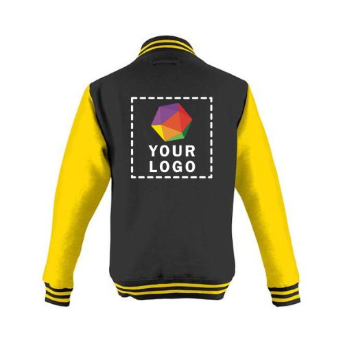 Just Hoods By AWDis Custom Embroidered Men's Heavyweight Letterman Jacket - JHA043