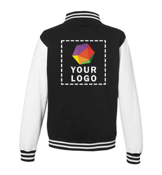 Just Hoods By AWDis Custom Embroidered Men's Heavyweight Letterman Jacket - JHA043
