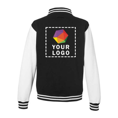 Just Hoods By AWDis Custom Embroidered Men's Heavyweight Letterman Jacket - JHA043